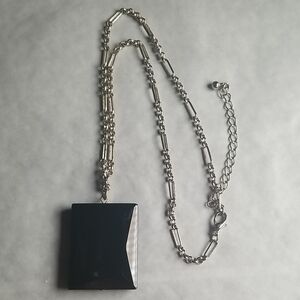 Black and Silver Pendant Necklace